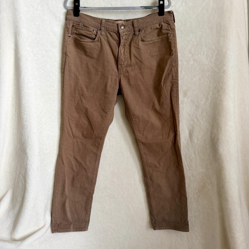 J.Crew 770 Straight Fit Khaki Pants Five Pocket Button Fly Mens Size W34 L30